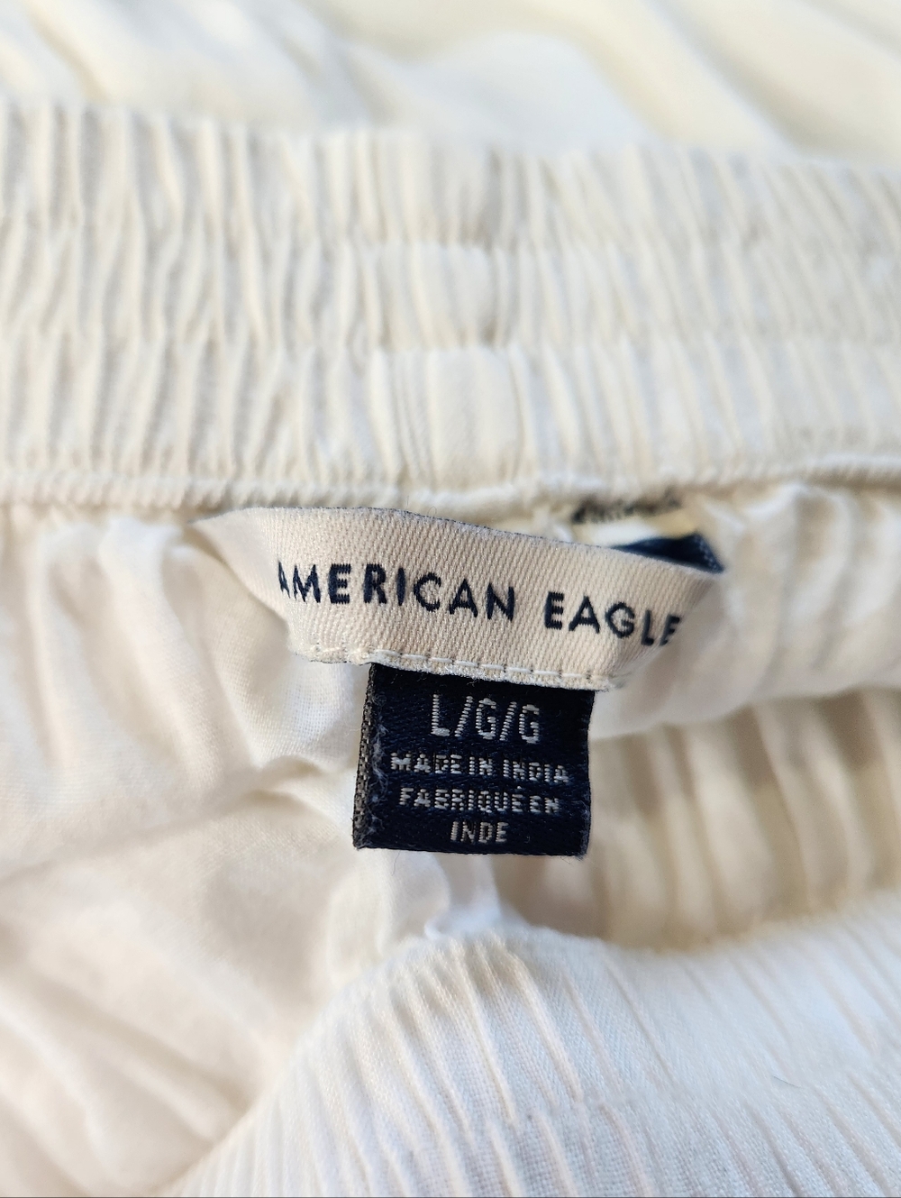 American Eagle Tiered Ruffle Maxi Skirt Womens Sz Large White Boho Peasant - Picture 3 of 10